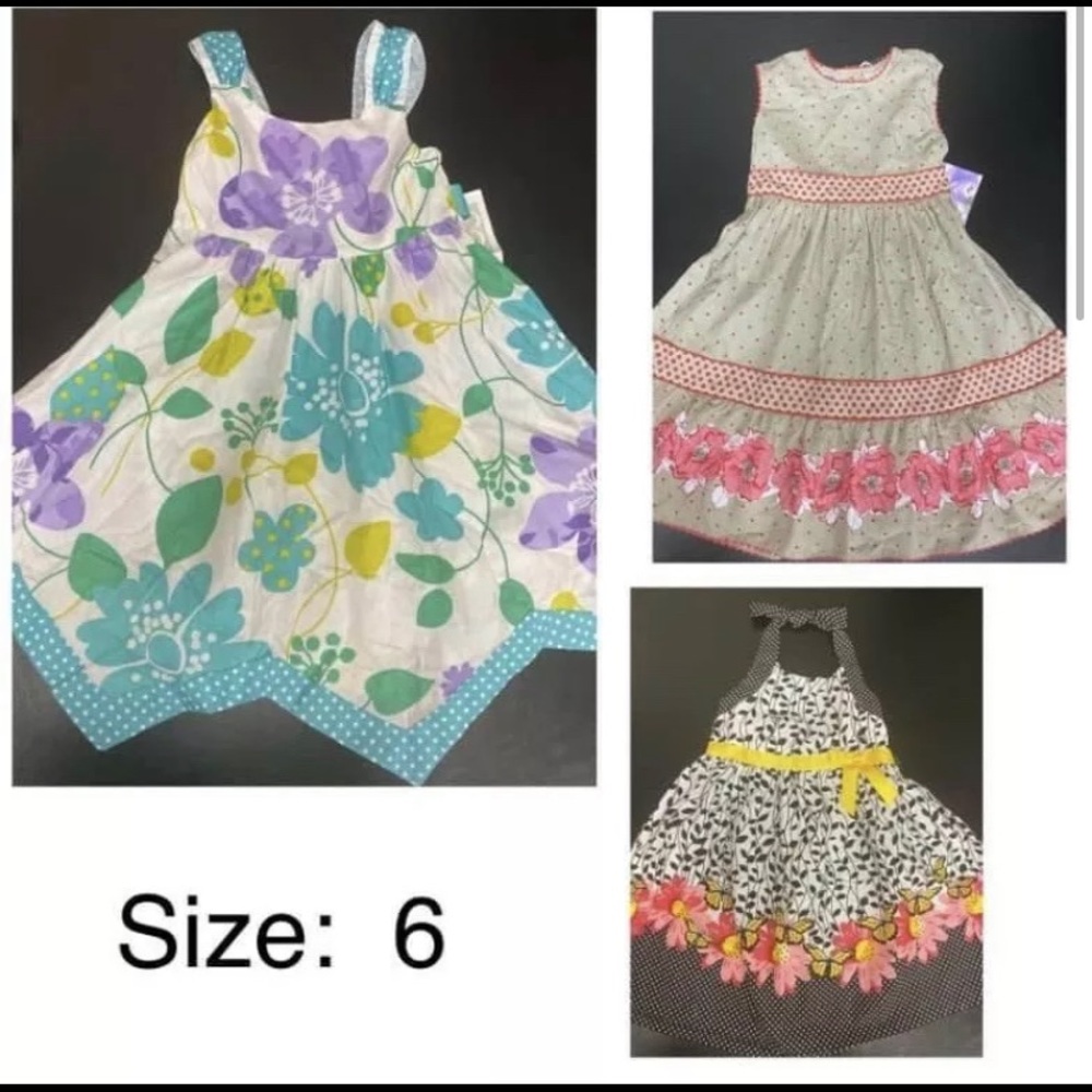 2 Bonnie Jean dresses 1 Blueberi sundress sz 6x A1